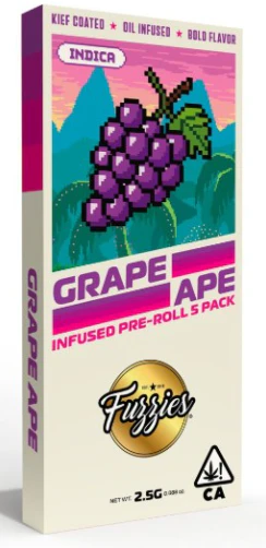 Fuzzies - Fuzzies - Grape Ape - Infused Prerolls - 5pk - 2.5g Main Image