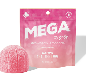 Gron | Edibles | MEGA ~ Strawberry Lemonade | 100MG