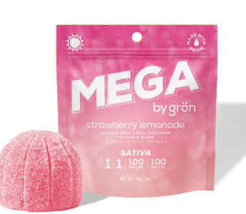 GRON - Gron | Edibles | MEGA ~ Strawberry Lemonade | 100MG