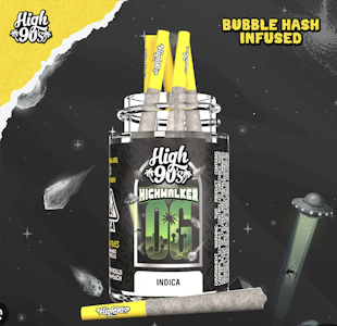 HIGH 90'S - High 90's - Highwalker OG 35% - 0.5g High Fives Bubble Hash Infused Pre-Rolls 5pk
