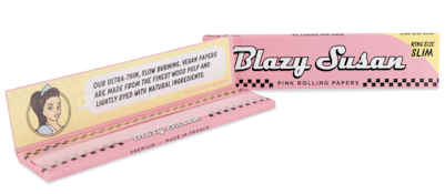 Blazy Susan - Pink - Rolling Papers - 50 pc - King Size Slim