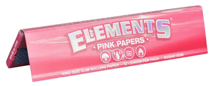 Elements - Ultra Thin Pink - King Size Slim - 32 pc