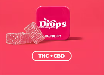 DROPS - Raspberry | 100mg | 2-Piece (1:2 CBD:THC) | Drops