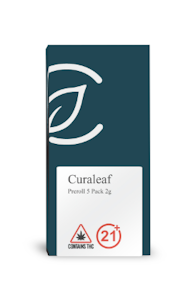CURALEAF - White Caps Preroll 5 Pack 2g (I) 01418