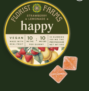 FLORIST FARMS - Florist Farms | Happy | Edible - Strawberry Lemonade | 100mg