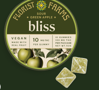 FLORIST FARMS - Florist Farms | Bliss | Edible - Sour Green Apple | 100mg