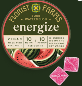 FLORIST FARMS - Florist Farms | Energize | Edible - Sour Watermelon | 100mg