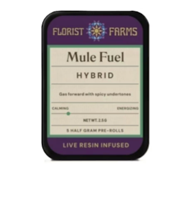 FLORIST FARMS - Florist Farms | Live Resin Infused | Pre-Roll - Mule Fuel 5pk | 2.5g