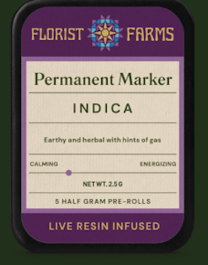 Florist Farms | Live Resin Infused | Pre-Roll - Permanent Marker 5pk | 2.5g