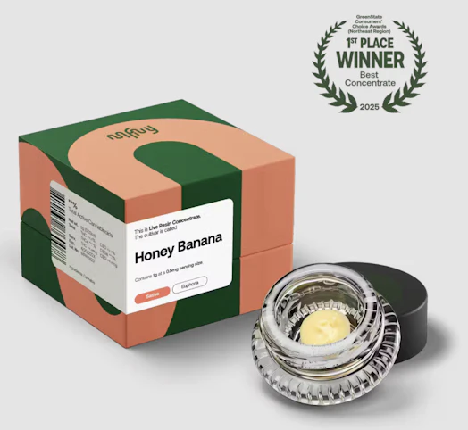 MFNY - #10 Honey Banana -Sativa- 70.93% THC | 1g Live Resin Badder (Concentrate) | MFNY  -TF4