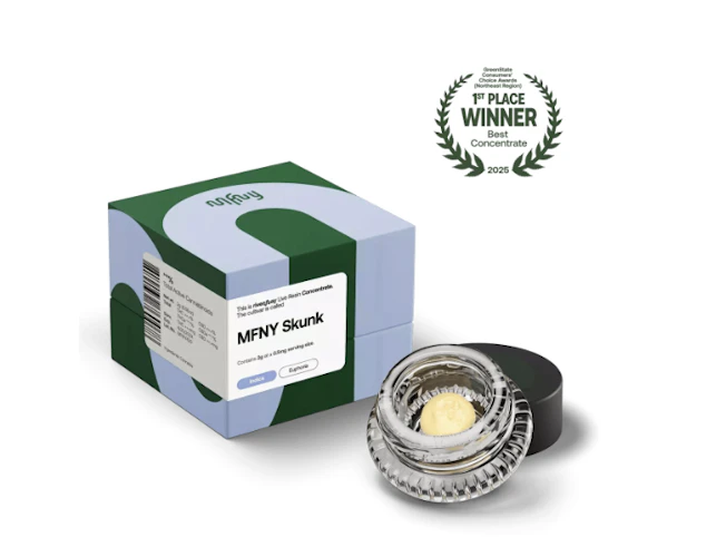MFNY - #11 MFNY Skunk -Indica- 66.92% THC | 2g Live Resin Badder (Concentrate) | MFNY - tf4