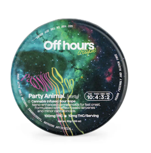 OFF HOURS - Party Animal Rope - 100MG (THC 10MG /THCV 4MG /CBG 3MG /CBC 2MG)