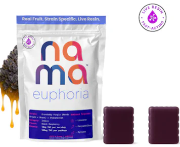 Nama | Edibles | Live resin Euphoria | GDP | 10PC/ 100 Mg |