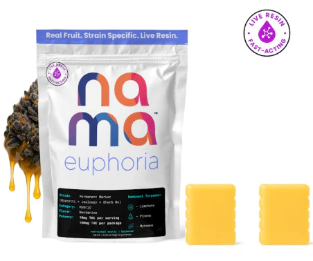 Nama - Nama | Edibles | Live resin Euphoria | Permanent Marker | 10PC/ 100 Mg | Main Image