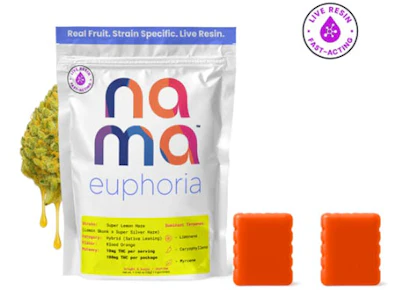 Nama | Edibles | Live resin Euphoria | super lemon haze | 10PC/ 100 Mg |