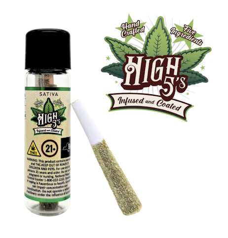 High 5's - Black Cherry Soda x Sour Amnesia -Sativa- 42% THC | 0.8g Quanti-Infused Single (Infused Pre-Roll) | High 5's  -s12 front