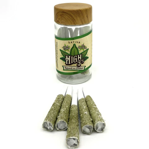 High 5's - Orange Crush x Lemon MacMelon x Tangie Jack -Sativa- 42% THC | 4g Quanti-Infused 5pk (Infused Pre-Roll) | High 5's   -u10 back