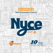 Nyce- Peach (Day)- Live Hash Rosin Gummies 10pk