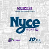 Nyce- Grape (Night)- Live Hash Rosin Gummies 10pk