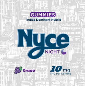 Nyce - Nyce- Grape (Night)- Live Hash Rosin Gummies 10pk