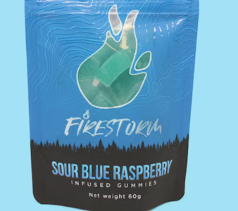 Firestorm - CBD Gummies 5-pk | Sour Blue Raspberry | 100mg