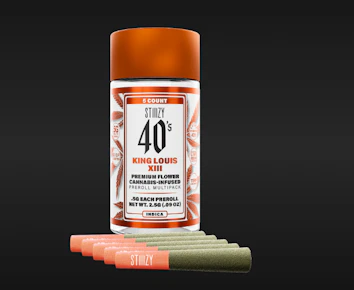 Stiiizy | Infused Pre-Rolls | 40's Multipack - King Louis XIII 5pk | 2.5g
