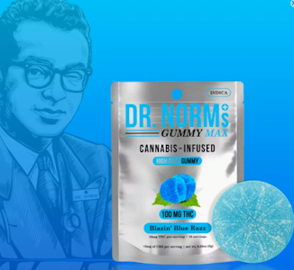 DR. NORM'S - [Dr. Norms] MAX Gummy - 100mg - Blazin' Blue Razz (I)