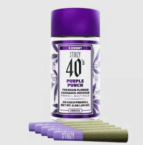 STIIIZY - Stiiizy | Infused Pre-Rolls | 40's Multipack - Purple Punch 5pk | 2.5g