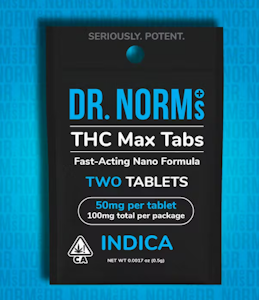 DR. NORM'S - [Dr. Norms] MAX Tablets 2 Count - 100mg - Indica