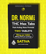 [Dr. Norms] MAX Tablets 2 Count - 100mg - Sativa