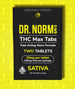 DR. NORM'S - [Dr. Norms] MAX Tablets 2 Count - 100mg - Sativa