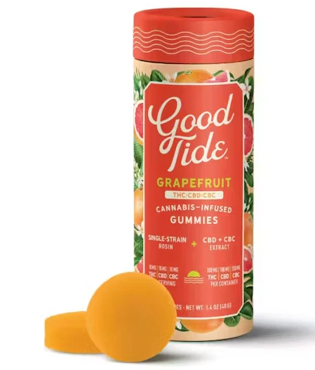 Good Tide - Good Tide - Edible - Grapefruit - 1:1:1 THC:CBD:CBC - Sativa - Gummies - 100mg Main Image