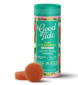 GOOD TIDE - Good Tide - Edible - Kiwi Strawberry - 1:1:1 THC:CBD:CBG - Indica - Gummies - 100mg