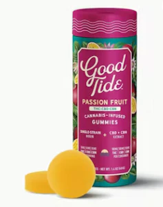 GOOD TIDE - Good Tide - Edible - Passion Fruit - 1:1:1 THC:CBD:CBN - Indica - Gummies - 100mg