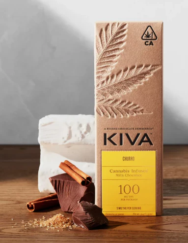 KIVA - Kiva | Edibles | Chocolates | Chocolate Bar - Milk Chocolate Churro | 100mg Main Image