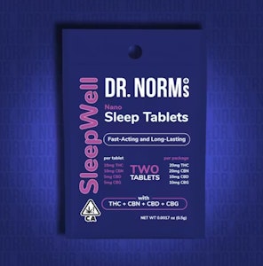 DR. NORM'S - DR NORM'S - Capsules - SleepWell - THC/CBD/CBN/CBG - 2PK - 20MG