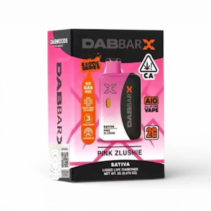 Dab Bar X - Pink Zlushie - 2g Liquid Live Diamonds Disposable - Exotic Series (DabbarX)