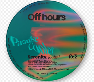Off Hours | edibles | serenity ~ paradise cooler | 10Mg PC/ 100Mg