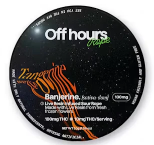 Off Hours | edibles | live resin rope ~ Sour Tangerine | 10Mg PC/ 100Mg