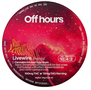 Off Hours | edibles | effect ropes | Livewire ~ energy | 10Mg PC/ 100Mg