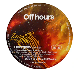 Off Hours | edibles | effect ropes | overglow ~ energy | 10Mg PC/ 100Mg