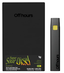 Off Hours | Vape | super sour diesel | 1G AIO