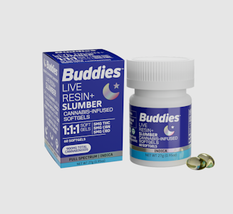Buddies - Slumber Live Resin Soft Gels - 60ct (THC|CBN|CBD) - 1000mg - Buddies