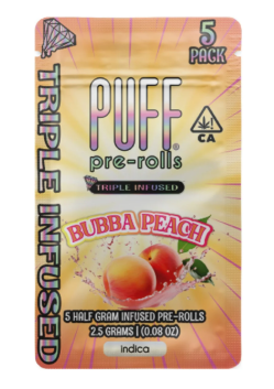 Bubba Peach - Diamond Infused - Prerolls - 5pk - 2.5G
