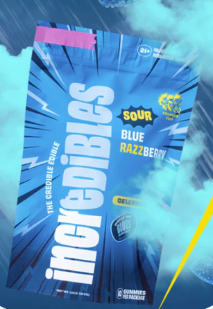 incredibles - Incredibles | Edibles | Infused Gummies | Sour Blue Razzberry | 100mg 10pk Main Image