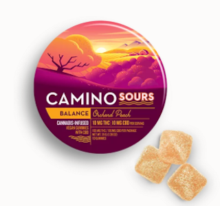 CAMINO - Camino | edibles | sours ~ orchard peach | 10mg \ pc | 100mg |