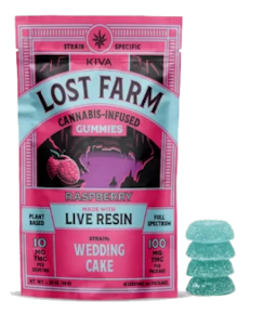 Lost farms | edibles | raspberry x wedding cake | resin | 10mg \ pc