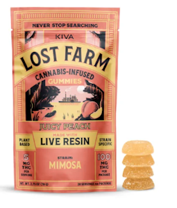 LOST FARM - Lost farms | edibles | juicy peach x mimosa | resin | 10mg \ pc