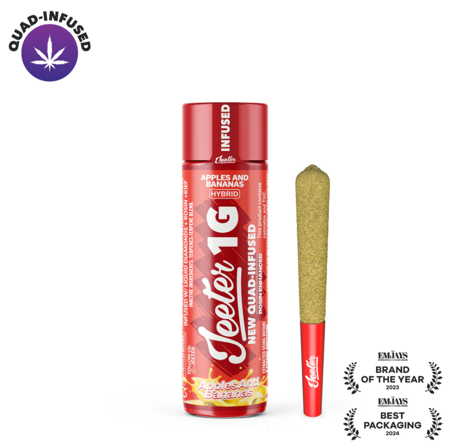 Jeeter - Jeeter - Apples & Bananas - 1g Quad Infused Preroll Main Image