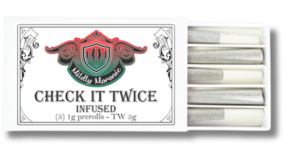 Mildy Moronic - Check It Twice - 1g 5PK Infused Prerolls